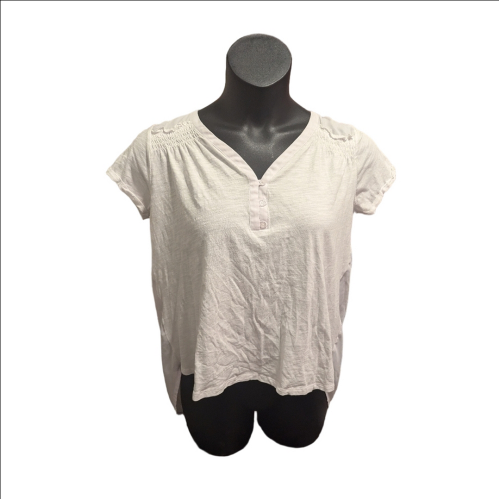 Everleigh White Hi-Lo blouse size small